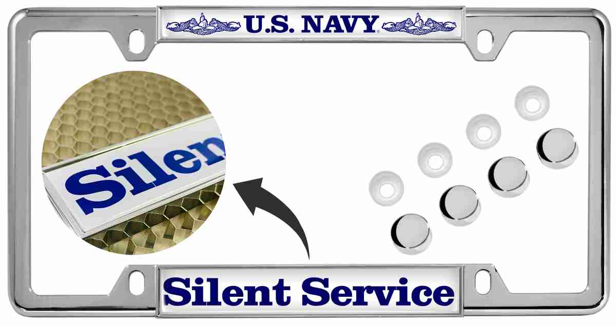 U.S. Navy Silent Service - Car Metal License Plate Frame